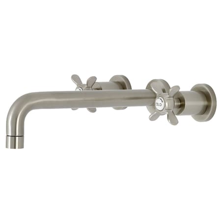 Kingston Brass Roman Tub Faucet, Brushed Nickel, Wall Mount KS8028BEX